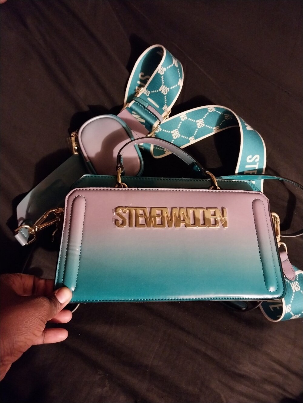 Steve Madden Ombre Teal-Purple Crossbody Bag
